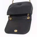 CHANEL Chain Shoulder Bag Lamb Skin Black Gold CC Auth 189894-21