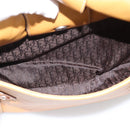 Christian Dior Hand Bag Leather Beige Silver Auth 189896A-21