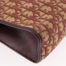 Christian Dior Trotter Canvas Shoulder Bag Red Gold Auth 189897-10