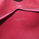 Christian Dior Trotter Canvas Shoulder Bag Red Gold Auth 189897-18