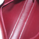 Christian Dior Trotter Canvas Shoulder Bag Red Gold Auth 189897-12