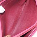 Christian Dior Trotter Canvas Shoulder Bag Red Gold Auth 189897-21