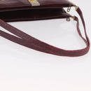 Christian Dior Trotter Canvas Shoulder Bag Red Gold Auth 189897-7