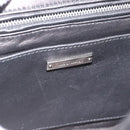 Miu Miu Matelasse Hand Bag Leather 2way Black Silver Auth 189898SM-22