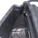 Miu Miu Matelasse Hand Bag Leather 2way Black Silver Auth 189898SM-24