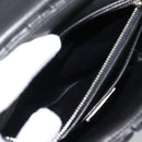 Miu Miu Matelasse Hand Bag Leather 2way Black Silver Auth 189898SM-26