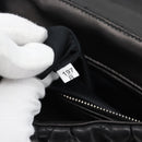 Miu Miu Matelasse Hand Bag Leather 2way Black Silver Auth 189898SM-11