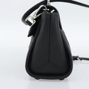 Miu Miu Matelasse Hand Bag Leather 2way Black Silver Auth 189898SM-4