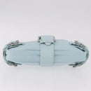 BOTTEGA VENETA Shoulder Bag Nylon Light Blue Silver Auth 189899M-5
