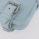 BOTTEGA VENETA Shoulder Bag Nylon Light Blue Silver Auth 189899M-15