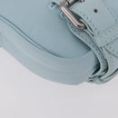 BOTTEGA VENETA Shoulder Bag Nylon Light Blue Silver Auth 189899M-16