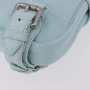 BOTTEGA VENETA Shoulder Bag Nylon Light Blue Silver Auth 189899M-17