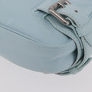 BOTTEGA VENETA Shoulder Bag Nylon Light Blue Silver Auth 189899M-18