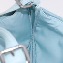 BOTTEGA VENETA Shoulder Bag Nylon Light Blue Silver Auth 189899M-21