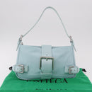 BOTTEGA VENETA Shoulder Bag Nylon Light Blue Silver Auth 189899M-12