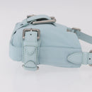 BOTTEGA VENETA Shoulder Bag Nylon Light Blue Silver Auth 189899M-3