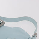 BOTTEGA VENETA Shoulder Bag Nylon Light Blue Silver Auth 189899M-14