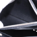 Salvatore Ferragamo Gancini Hand Bag Leather 2way Black Silver Auth 189904-20