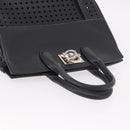 Salvatore Ferragamo Gancini Hand Bag Leather 2way Black Silver Auth 189904-6