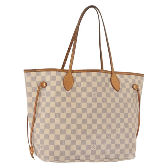 LOUIS VUITTON Damier Azur Neverfull MM Tote Bag N41605 LV Auth 189906