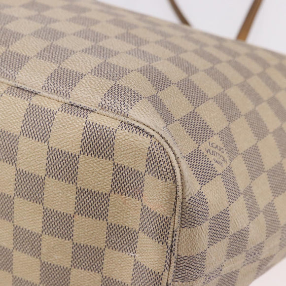 LOUIS VUITTON Damier Azur Neverfull MM Tote Bag N41605 LV Auth 189906