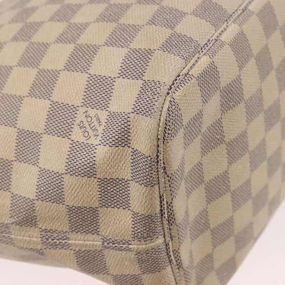 LOUIS VUITTON Damier Azur Neverfull MM Tote Bag N41605 LV Auth 189906