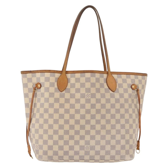 LOUIS VUITTON Damier Azur Neverfull MM Tote Bag N41605 LV Auth 189906