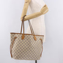 LOUIS VUITTON Damier Azur Neverfull MM Tote Bag N41605 LV Auth 189906-23