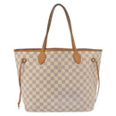 LOUIS VUITTON Damier Azur Neverfull MM Tote Bag N41605 LV Auth 189906-2