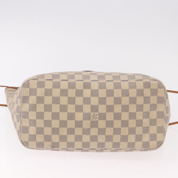 LOUIS VUITTON Damier Azur Neverfull MM Tote Bag N41605 LV Auth 189906
