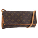 LOUIS VUITTON Monogram Pochette Twin GM Shoulder Bag M51852 LV Auth 189908A-1