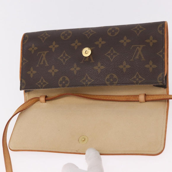 LOUIS VUITTON Monogram Pochette Twin GM Shoulder Bag M51852 LV Auth 189908A