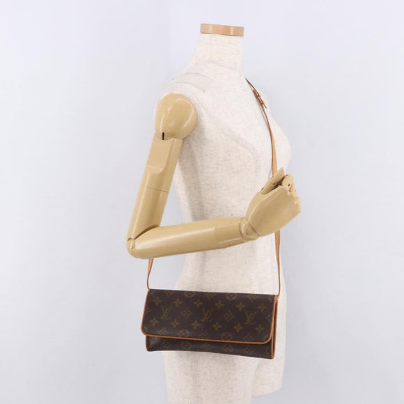 LOUIS VUITTON Monogram Pochette Twin GM Shoulder Bag M51852 LV Auth 189908A