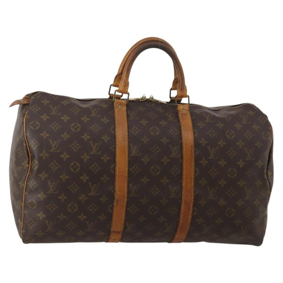 LOUIS VUITTON Monogram Keepall 50 Boston Bag M41426 LV Auth 189909
