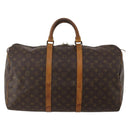 LOUIS VUITTON Monogram Keepall 50 Boston Bag M41426 LV Auth 189909-2