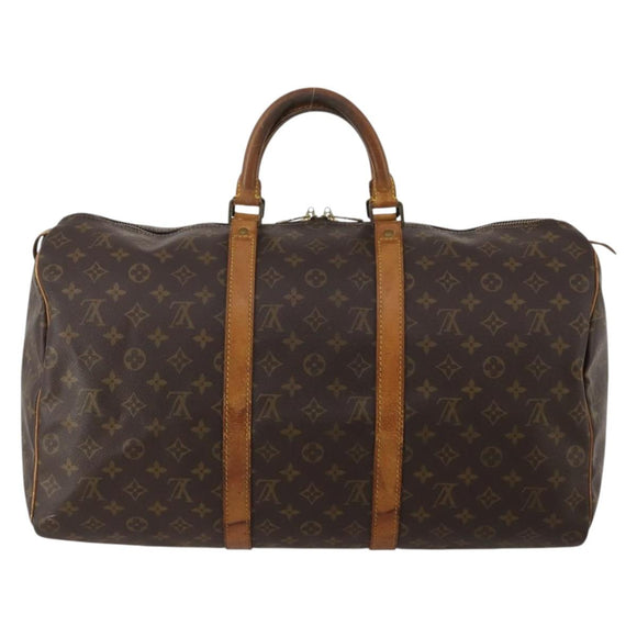 LOUIS VUITTON Monogram Keepall 50 Boston Bag M41426 LV Auth 189909