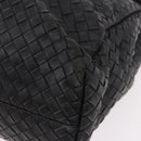 BOTTEGA VENETA INTRECCIATO Briefcase Leather Black Silver Auth 189914-14