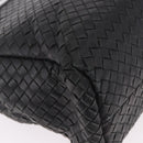 BOTTEGA VENETA INTRECCIATO Briefcase Leather Black Silver Auth 189914-15