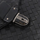 BOTTEGA VENETA INTRECCIATO Briefcase Leather Black Silver Auth 189914-17