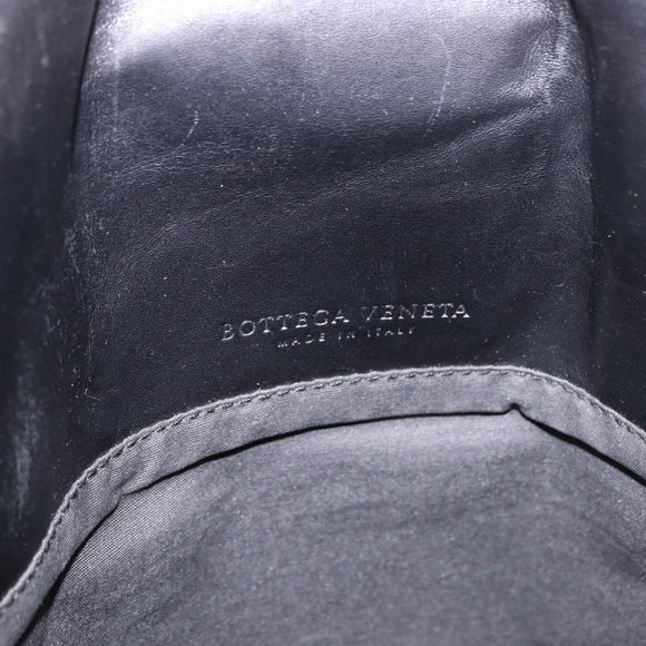 BOTTEGA VENETA INTRECCIATO Briefcase Leather Black Silver Auth 189914
