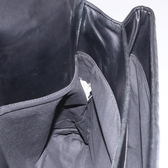 BOTTEGA VENETA INTRECCIATO Briefcase Leather Black Silver Auth 189914