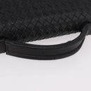 BOTTEGA VENETA INTRECCIATO Briefcase Leather Black Silver Auth 189914-7