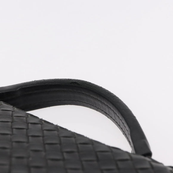 BOTTEGA VENETA INTRECCIATO Briefcase Leather Black Silver Auth 189914