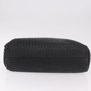BOTTEGA VENETA INTRECCIATO Briefcase Leather Black Silver Auth 189914-5