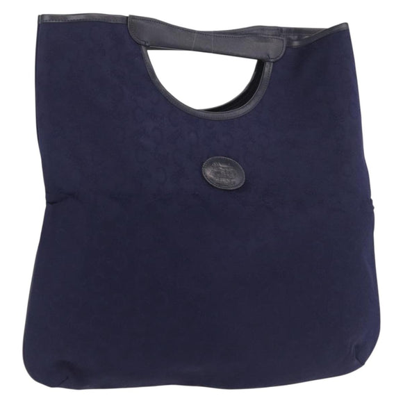 CELINE C Sulky Hand Bag Canvas Navy Auth 189917A