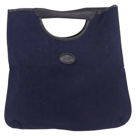 CELINE C Sulky Hand Bag Canvas Navy Auth 189917A