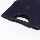 CELINE C Sulky Hand Bag Canvas Navy Auth 189917A-6