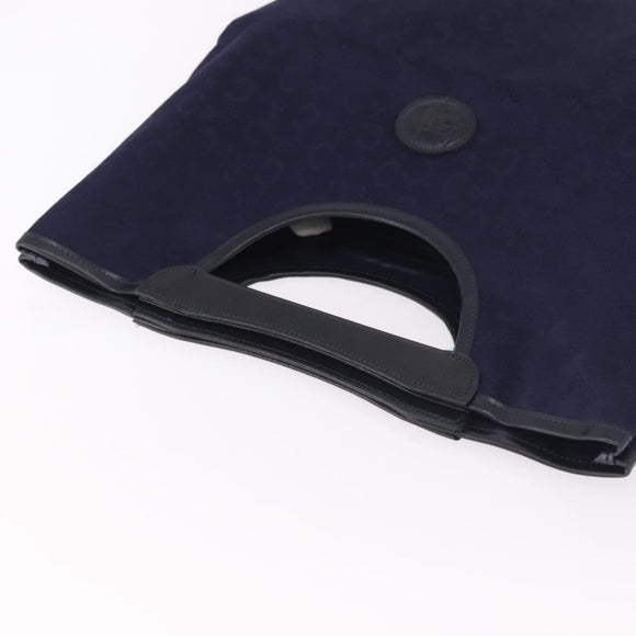 CELINE C Sulky Hand Bag Canvas Navy Auth 189917A