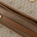 Christian Dior Honeycomb Canvas Hand Bag PVC Beige Gold Auth 189918A-11