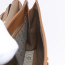Christian Dior Honeycomb Canvas Hand Bag PVC Beige Gold Auth 189918A-19